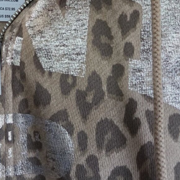 Victorias Secret PINK Leopard Half Zip Hoodie - Picture 5 of 5